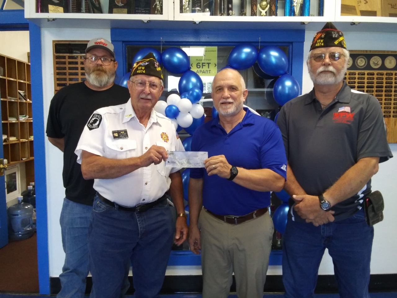 Carter County Memorial VFW Post 4574 was proud to present a $1000.00 check to Greenville Public Schools to help purchase classroom and school supplies this past Wednesday. 
  We appreciate the support of our Community through our various fundraisers. This allows us to not only help local Veterans but to put back into our Communities through our Youth Programs like this and our annual Voice of Democracy and Patriots Pen Essay Scholarship contest. We must continue to invest in the future of our youth. Thank You Greenville Schools for allowing us to do so.